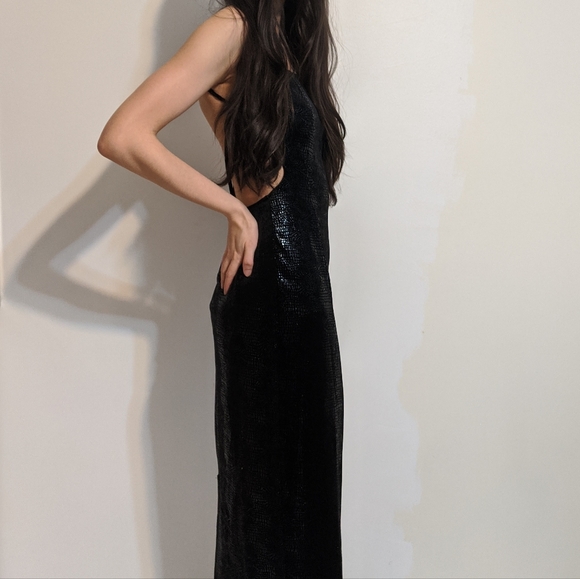 Vintage Black Evening Dress - Picture 5 of 9